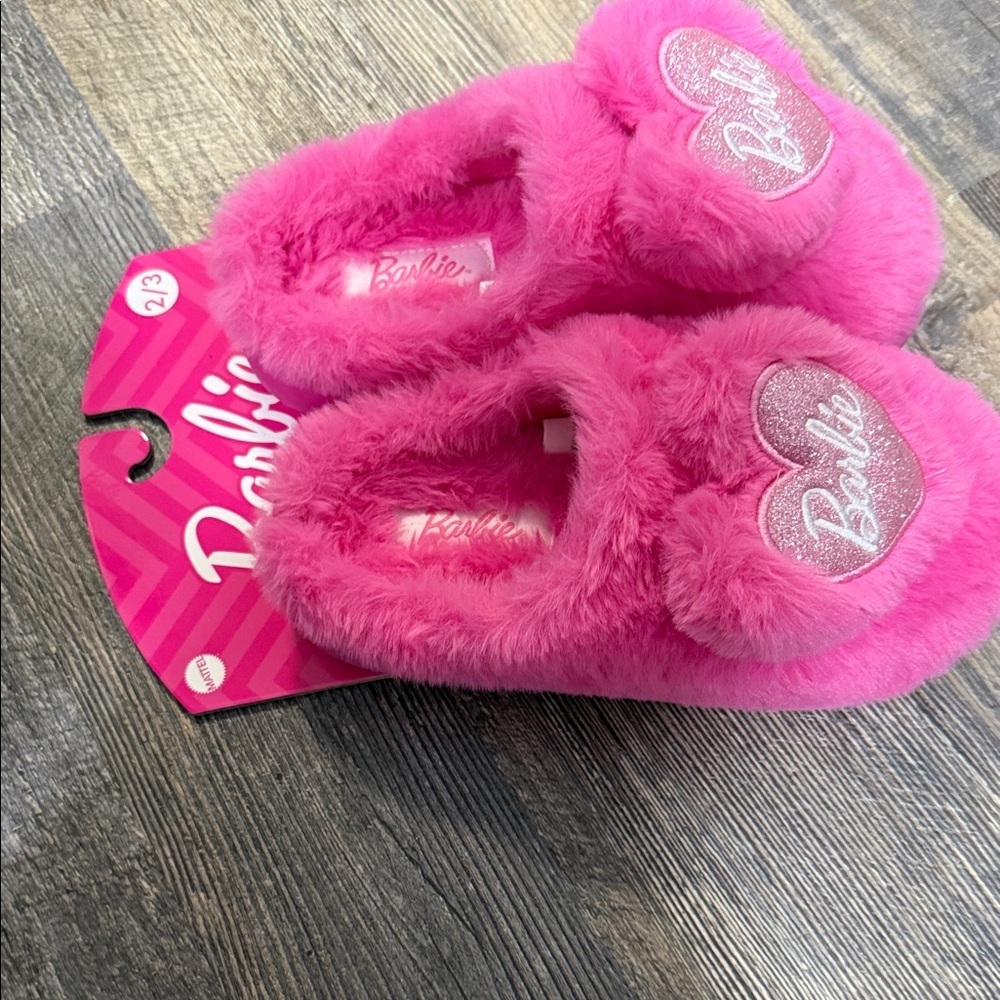 Barbie Glitter Heart Pink Slippers - Picture 6 of 10